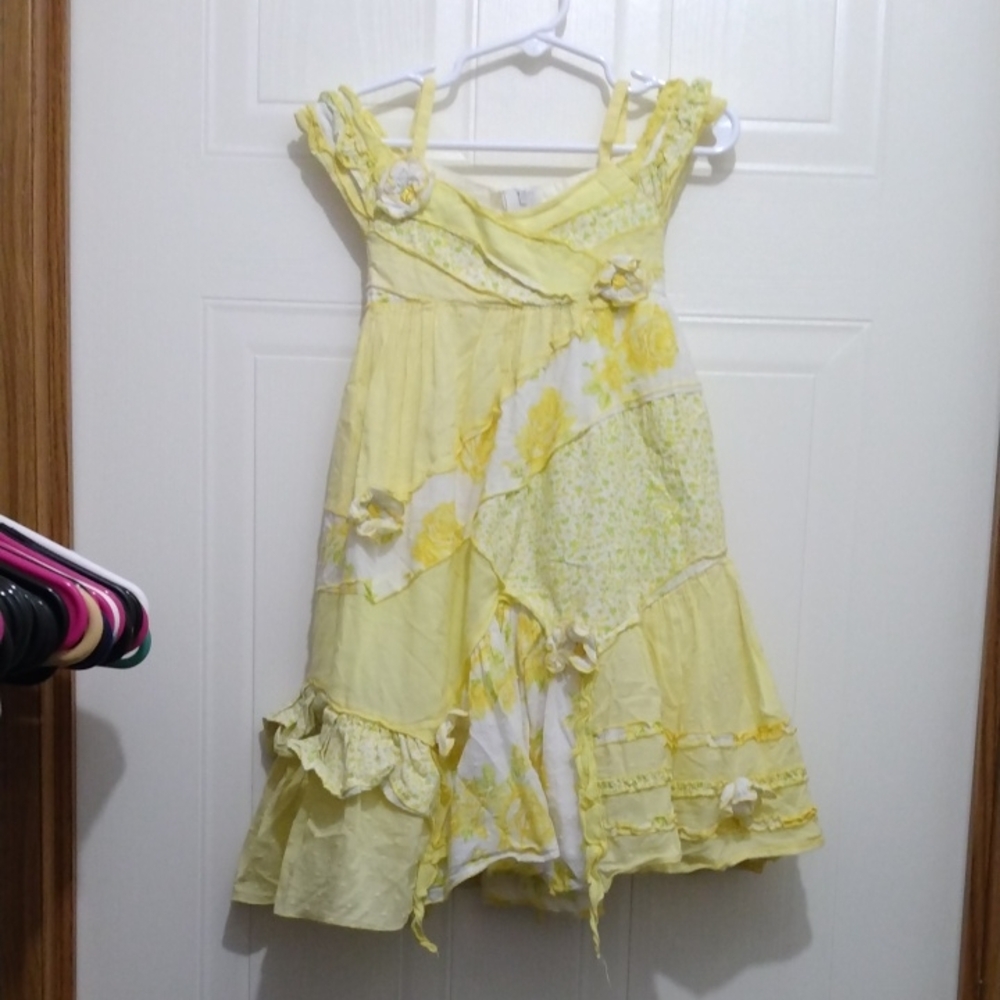 Biscotti Yellow Floral Kids Dress